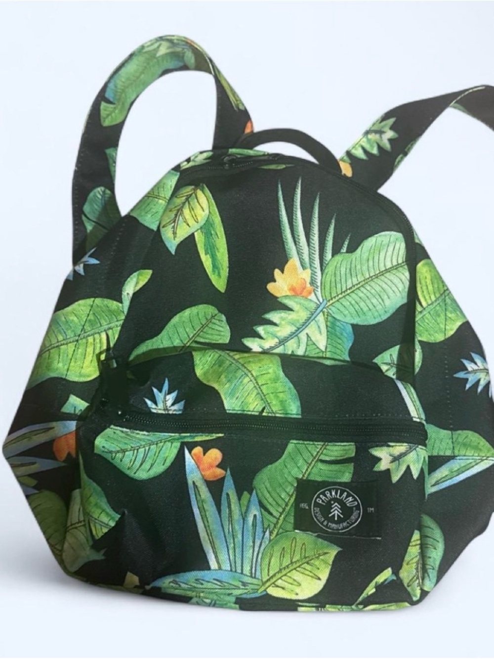 Green Tropical Leaf Mini Backpack